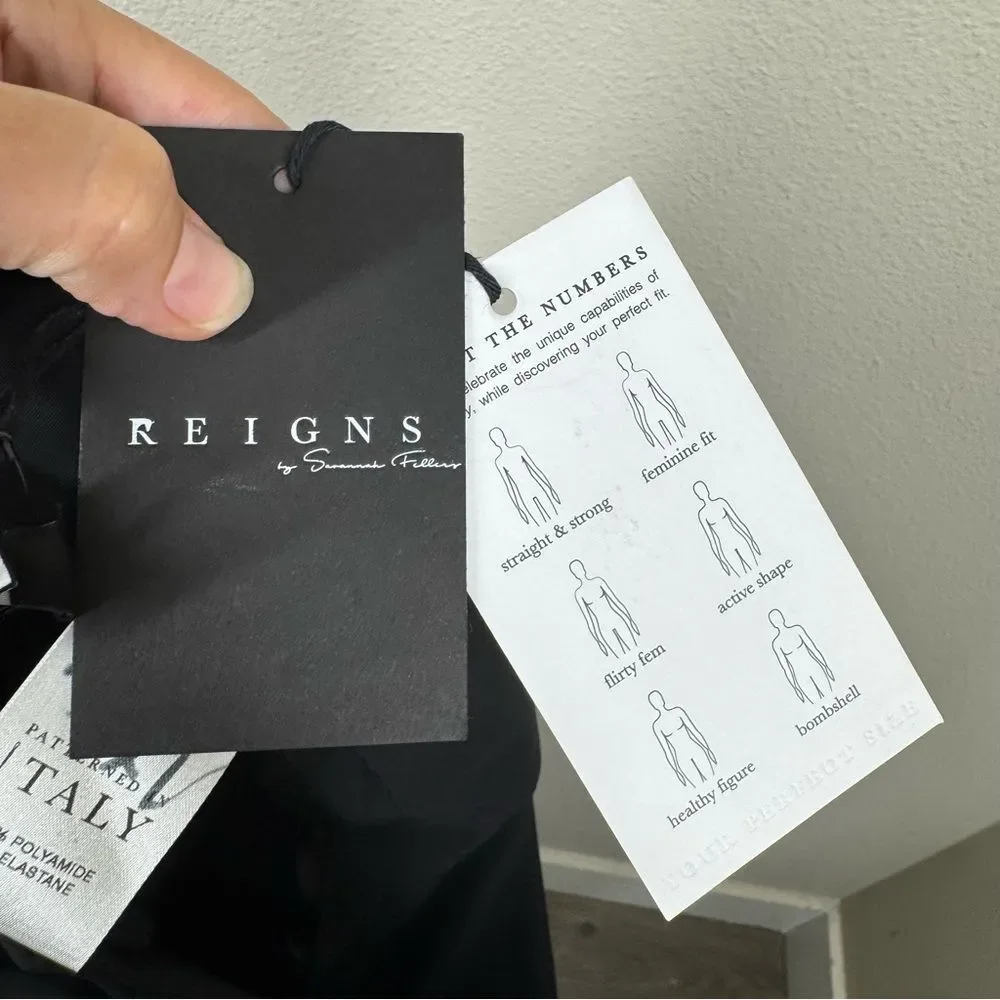 NWT Reigns by Savannah Fellers Katherine Black Riding Breeches Equestrian XS/S